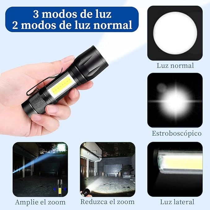 [MINI LINTERNA RECARGABLE]   ¡Nunca te quedes a oscuras!
